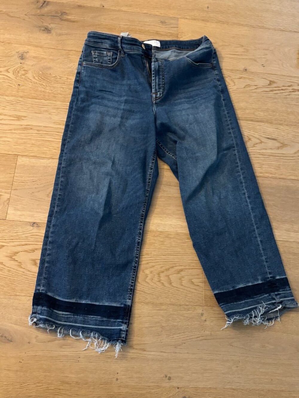 JEN 7 FOR ALL MANKIND WIDE LEG CROP JEANS SIZE 12